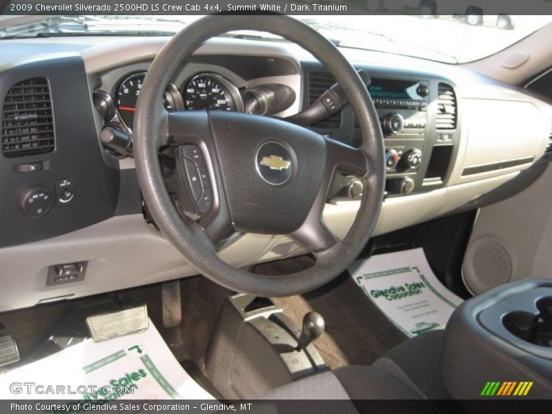 Summit White / Dark Titanium 2009 Chevrolet Silverado 2500HD LS Crew Cab 4x4