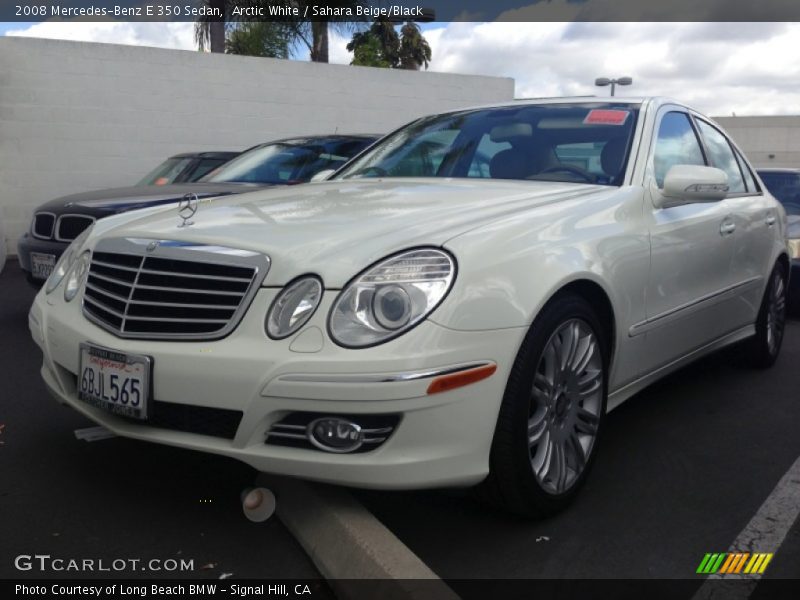Arctic White / Sahara Beige/Black 2008 Mercedes-Benz E 350 Sedan
