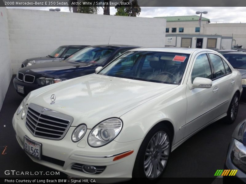 Arctic White / Sahara Beige/Black 2008 Mercedes-Benz E 350 Sedan