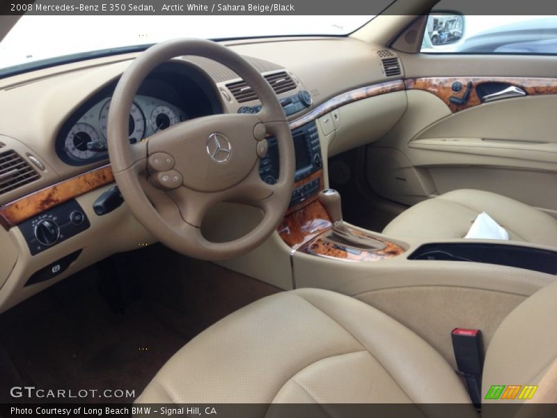 Arctic White / Sahara Beige/Black 2008 Mercedes-Benz E 350 Sedan