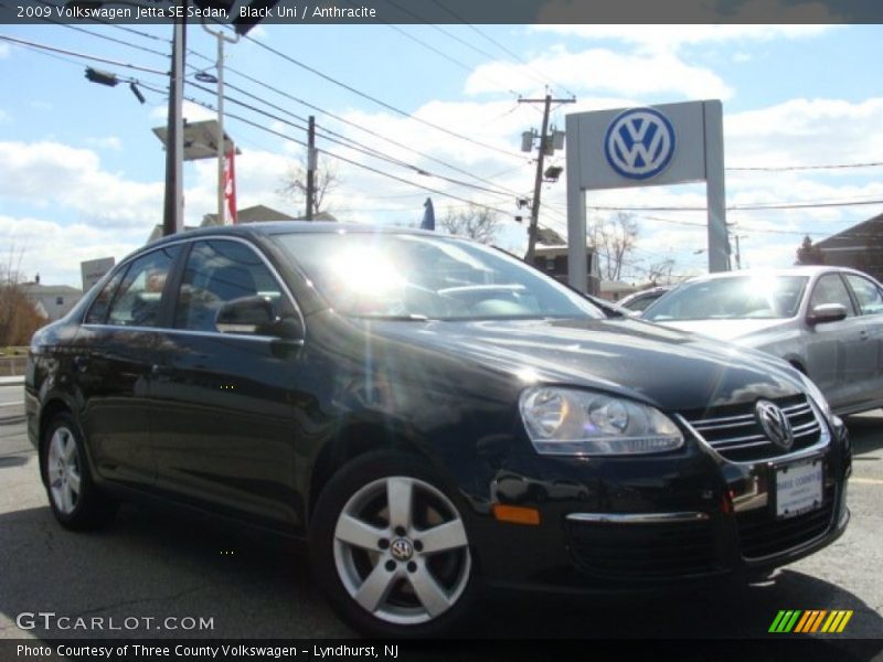 Black Uni / Anthracite 2009 Volkswagen Jetta SE Sedan