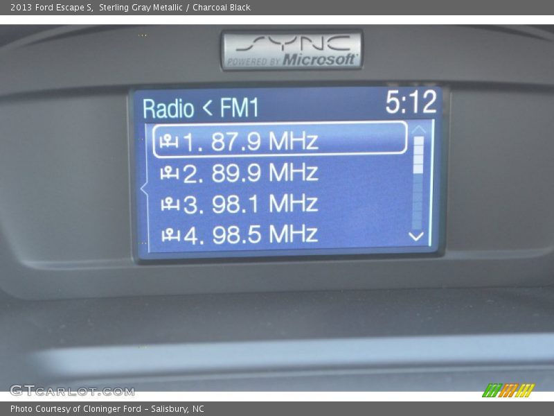 Sterling Gray Metallic / Charcoal Black 2013 Ford Escape S