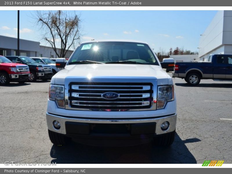 White Platinum Metallic Tri-Coat / Adobe 2013 Ford F150 Lariat SuperCrew 4x4