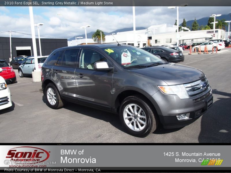 Sterling Grey Metallic / Medium Light Stone 2010 Ford Edge SEL