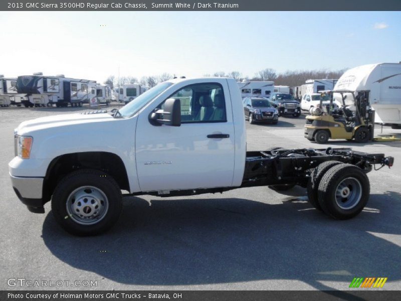 Summit White / Dark Titanium 2013 GMC Sierra 3500HD Regular Cab Chassis