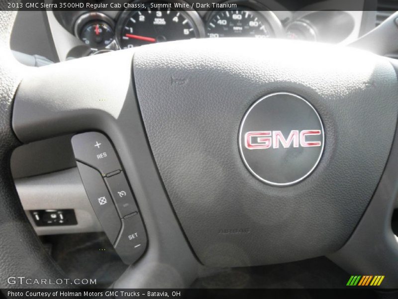 Summit White / Dark Titanium 2013 GMC Sierra 3500HD Regular Cab Chassis