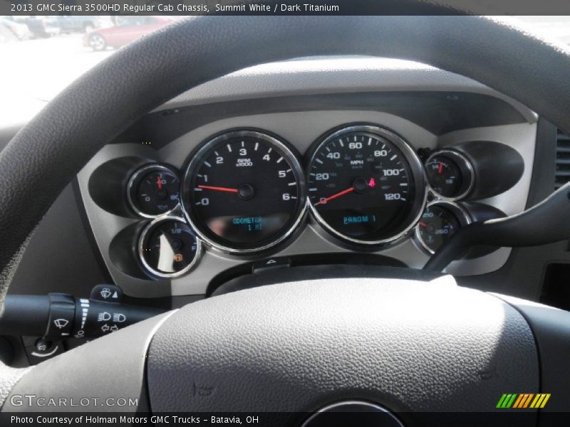 Summit White / Dark Titanium 2013 GMC Sierra 3500HD Regular Cab Chassis