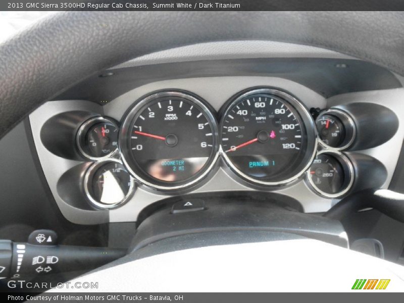 Summit White / Dark Titanium 2013 GMC Sierra 3500HD Regular Cab Chassis