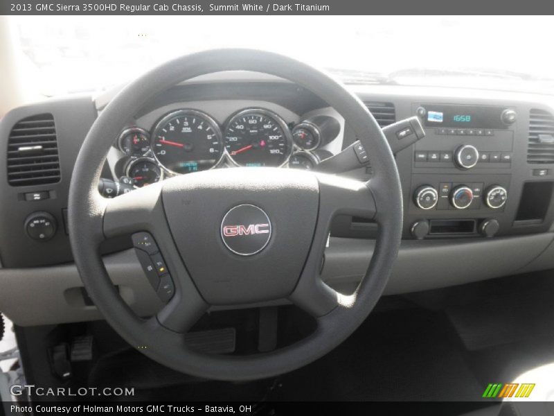 Summit White / Dark Titanium 2013 GMC Sierra 3500HD Regular Cab Chassis