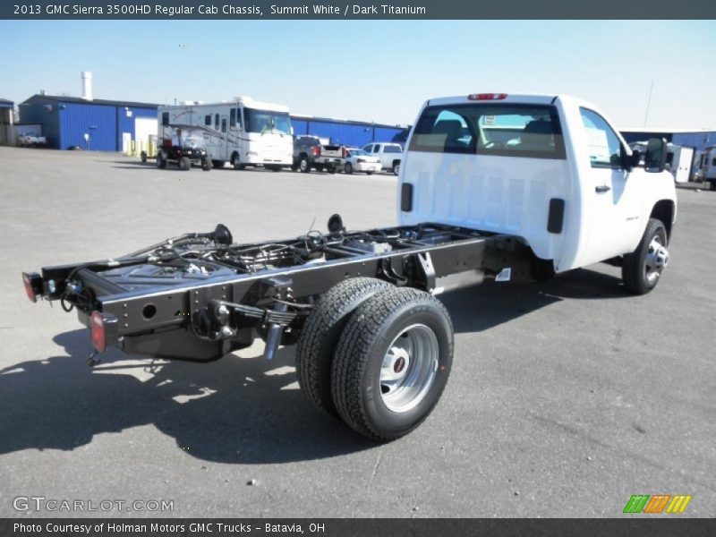 Summit White / Dark Titanium 2013 GMC Sierra 3500HD Regular Cab Chassis