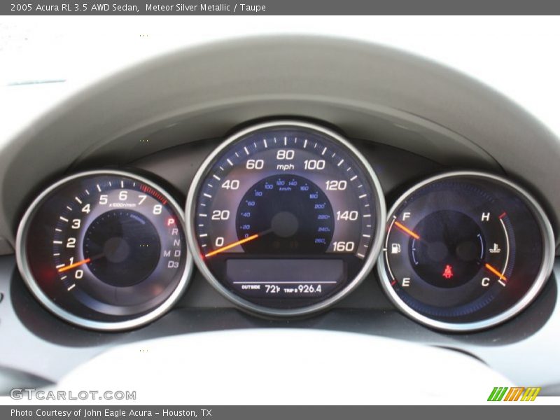  2005 RL 3.5 AWD Sedan 3.5 AWD Sedan Gauges
