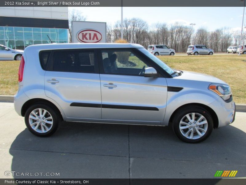 Bright Silver / Black Soul Logo Cloth 2012 Kia Soul +
