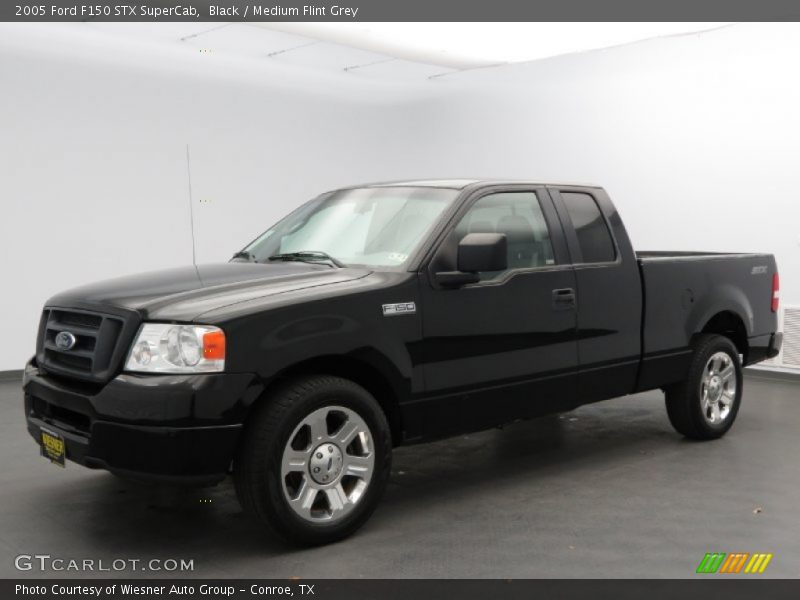 Black / Medium Flint Grey 2005 Ford F150 STX SuperCab
