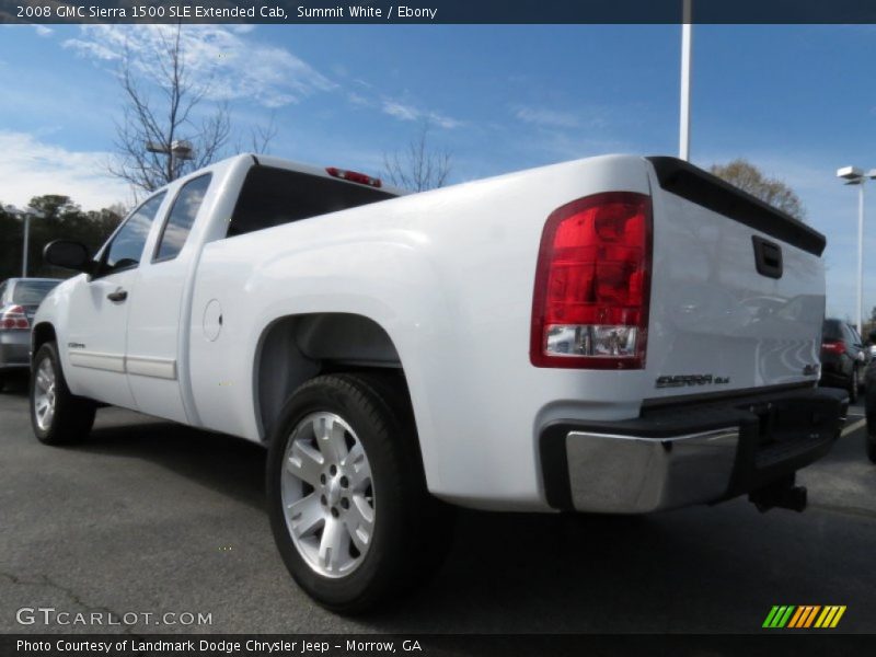 Summit White / Ebony 2008 GMC Sierra 1500 SLE Extended Cab