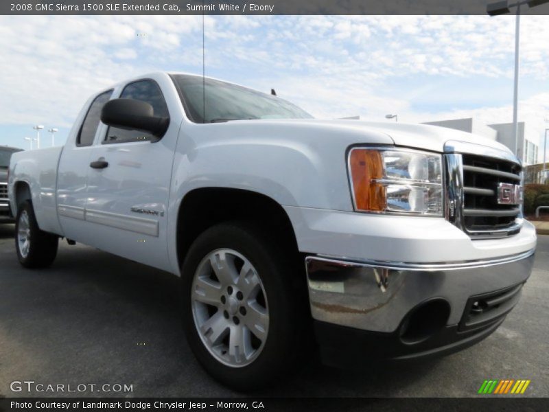 Summit White / Ebony 2008 GMC Sierra 1500 SLE Extended Cab