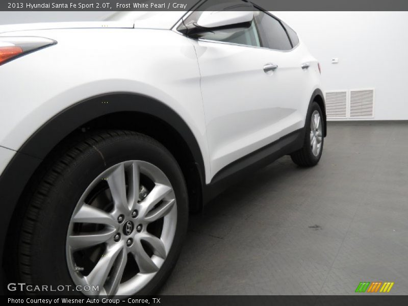 Frost White Pearl / Gray 2013 Hyundai Santa Fe Sport 2.0T