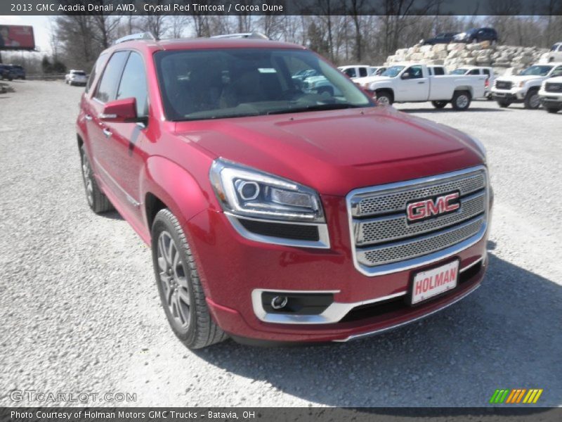 Crystal Red Tintcoat / Cocoa Dune 2013 GMC Acadia Denali AWD