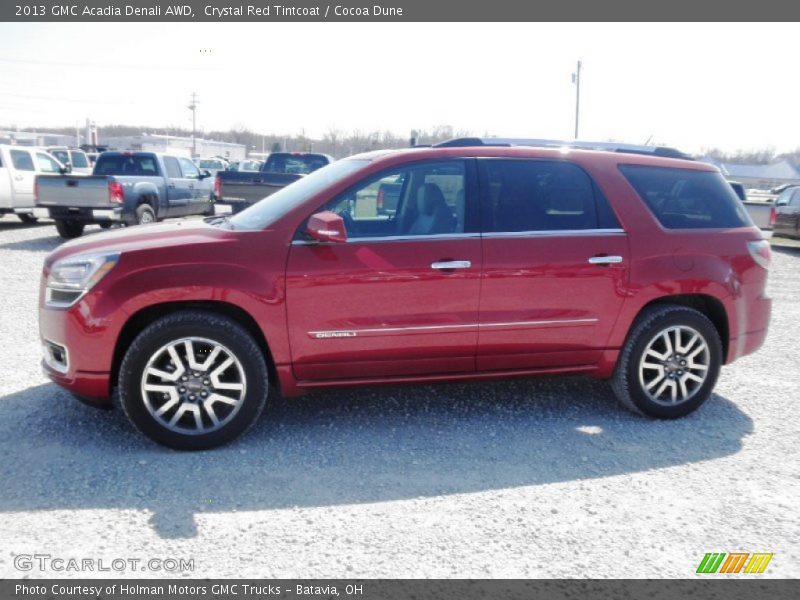 Crystal Red Tintcoat / Cocoa Dune 2013 GMC Acadia Denali AWD