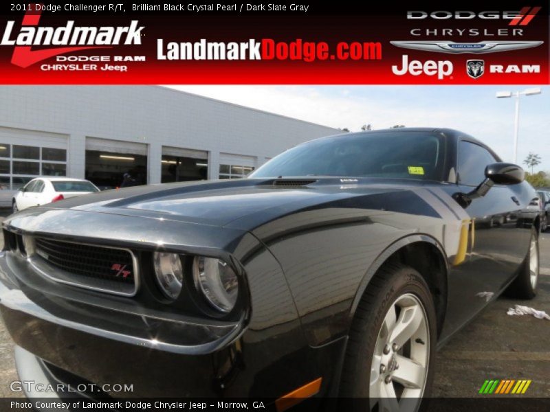 Brilliant Black Crystal Pearl / Dark Slate Gray 2011 Dodge Challenger R/T