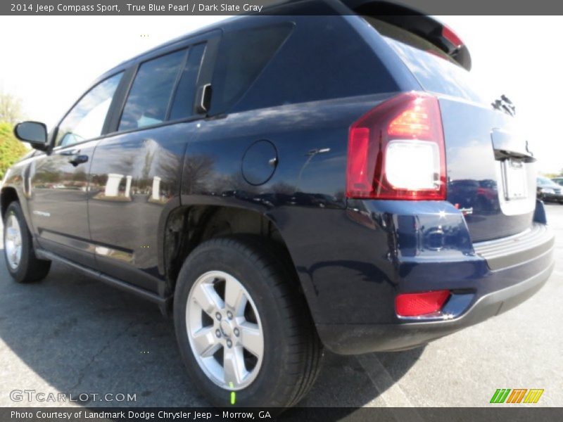 True Blue Pearl / Dark Slate Gray 2014 Jeep Compass Sport