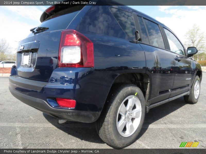 True Blue Pearl / Dark Slate Gray 2014 Jeep Compass Sport