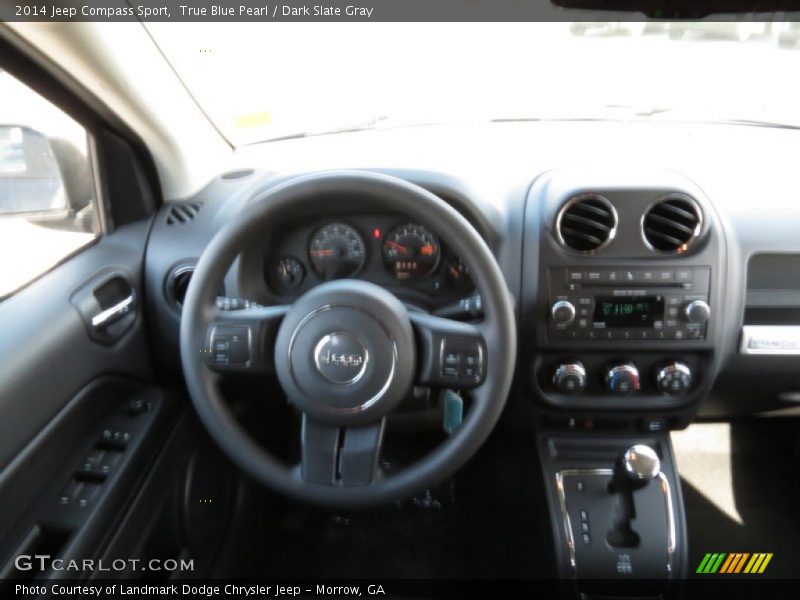 True Blue Pearl / Dark Slate Gray 2014 Jeep Compass Sport