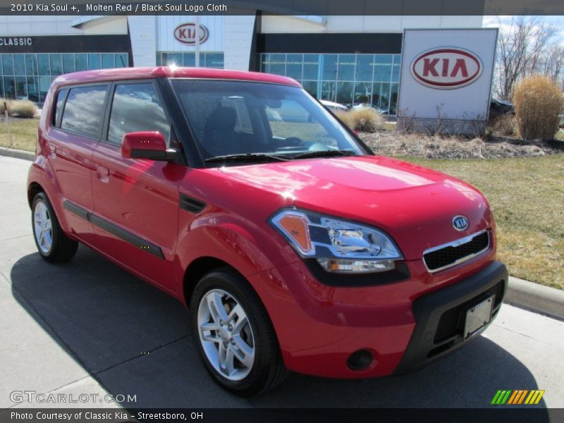 Molten Red / Black Soul Logo Cloth 2010 Kia Soul +