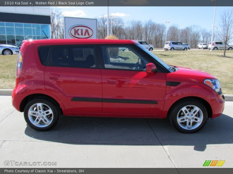 Molten Red / Black Soul Logo Cloth 2010 Kia Soul +