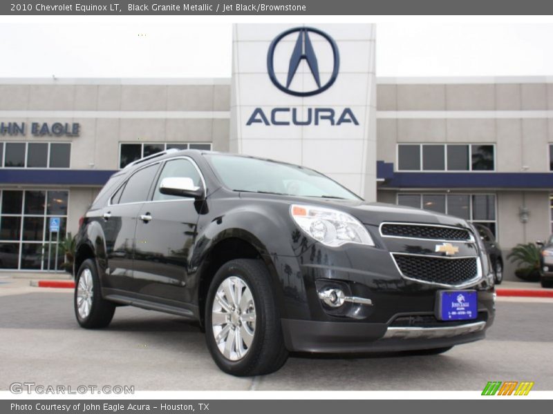 Black Granite Metallic / Jet Black/Brownstone 2010 Chevrolet Equinox LT