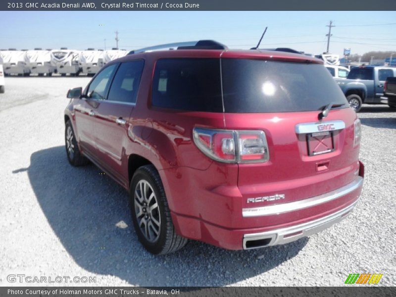 Crystal Red Tintcoat / Cocoa Dune 2013 GMC Acadia Denali AWD