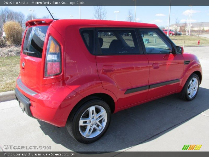 Molten Red / Black Soul Logo Cloth 2010 Kia Soul +