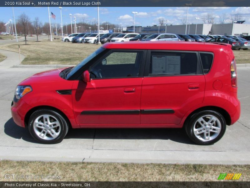 Molten Red / Black Soul Logo Cloth 2010 Kia Soul +