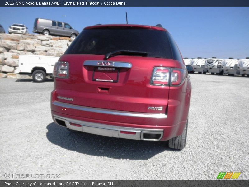Crystal Red Tintcoat / Cocoa Dune 2013 GMC Acadia Denali AWD