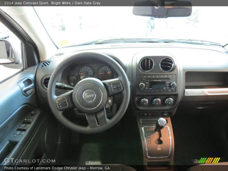 Bright White / Dark Slate Gray 2014 Jeep Compass Sport