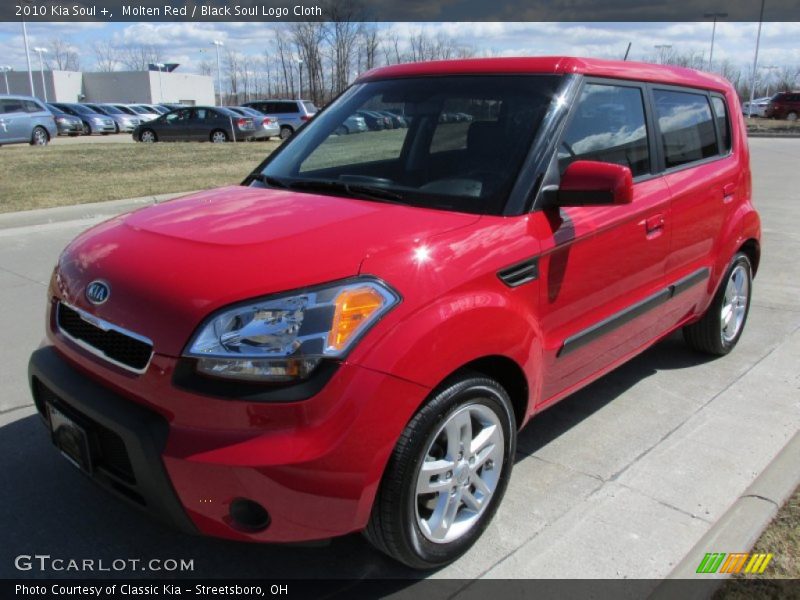 Molten Red / Black Soul Logo Cloth 2010 Kia Soul +