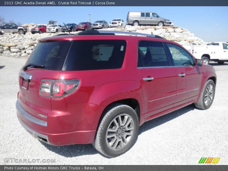 Crystal Red Tintcoat / Cocoa Dune 2013 GMC Acadia Denali AWD