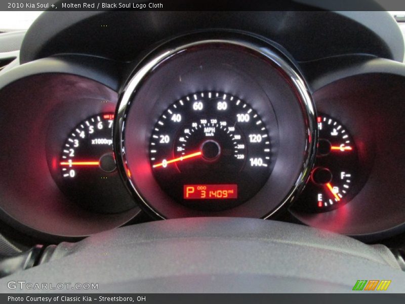 Molten Red / Black Soul Logo Cloth 2010 Kia Soul +