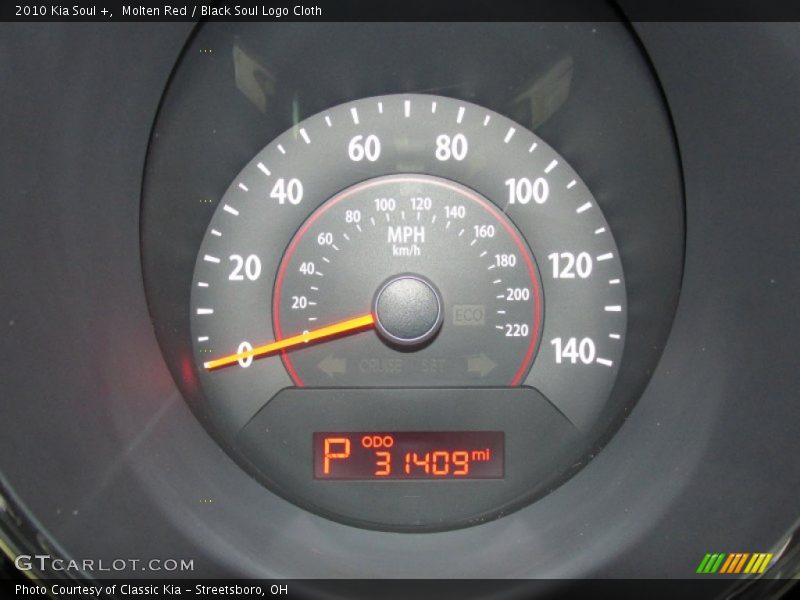 Molten Red / Black Soul Logo Cloth 2010 Kia Soul +