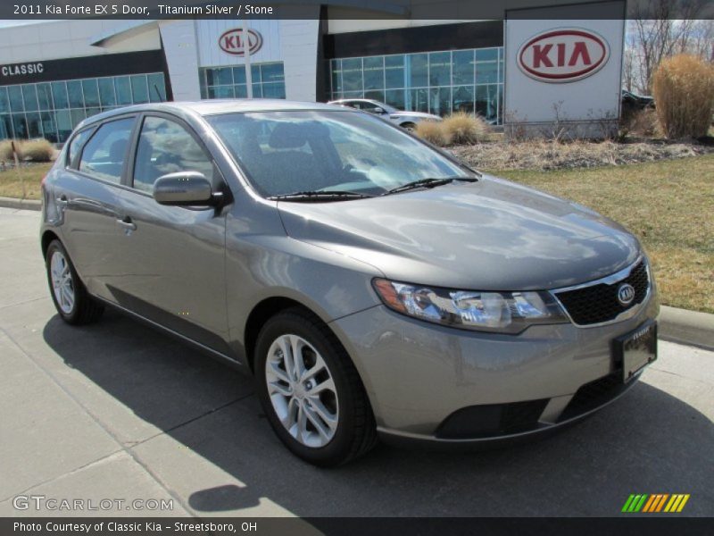 Titanium Silver / Stone 2011 Kia Forte EX 5 Door