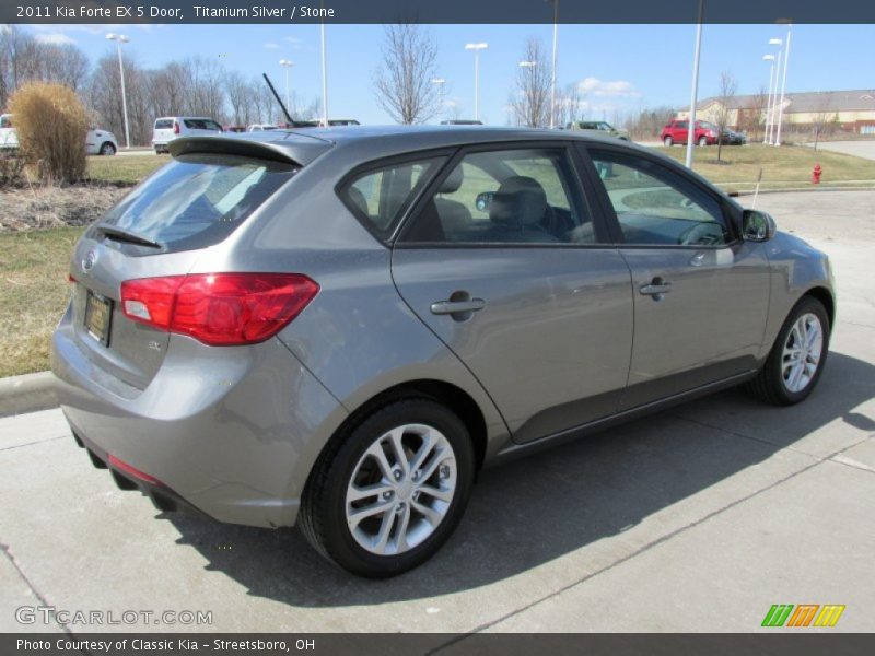 Titanium Silver / Stone 2011 Kia Forte EX 5 Door