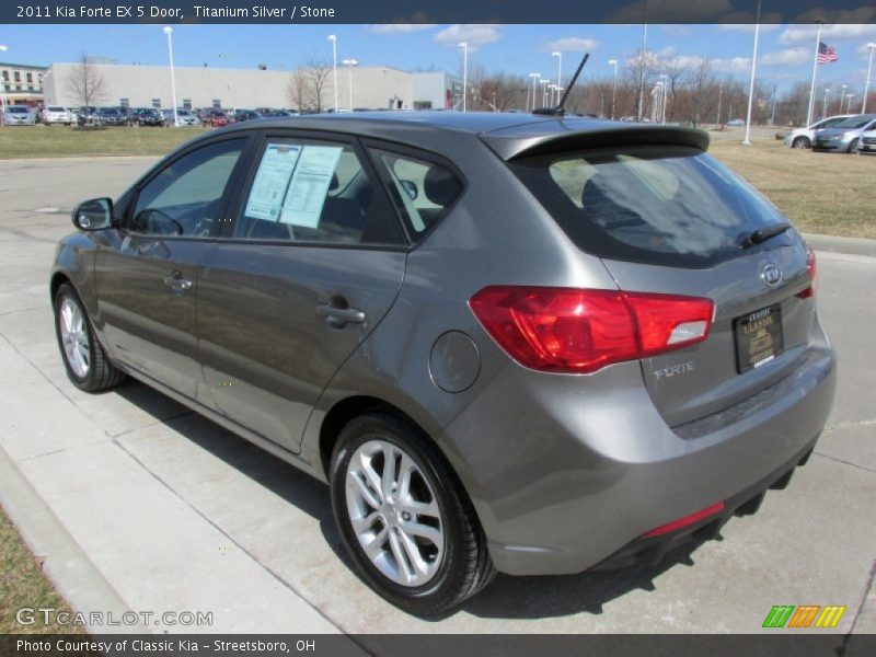 Titanium Silver / Stone 2011 Kia Forte EX 5 Door