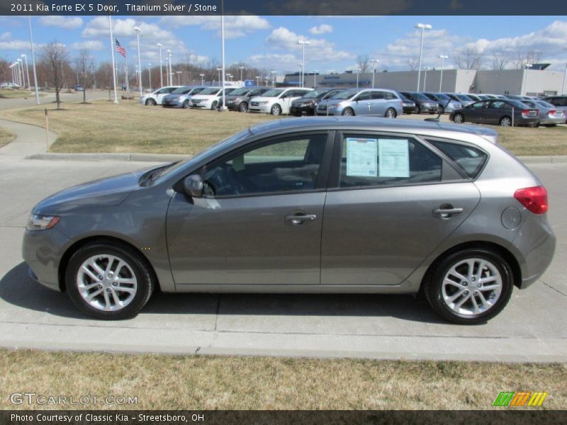 Titanium Silver / Stone 2011 Kia Forte EX 5 Door