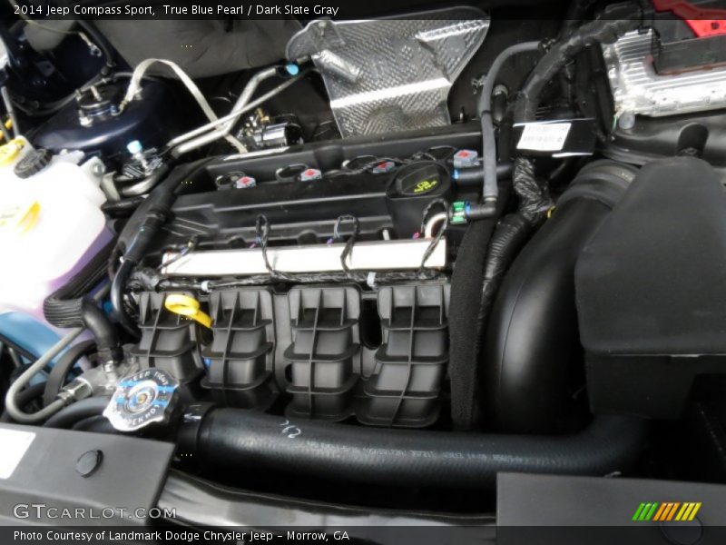 True Blue Pearl / Dark Slate Gray 2014 Jeep Compass Sport