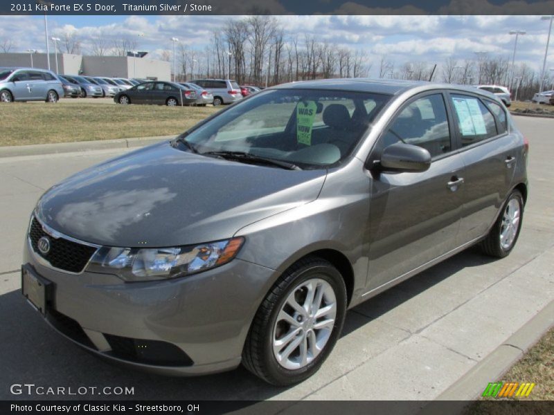 Titanium Silver / Stone 2011 Kia Forte EX 5 Door