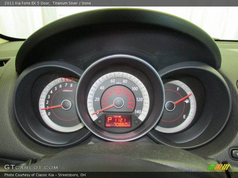 Titanium Silver / Stone 2011 Kia Forte EX 5 Door
