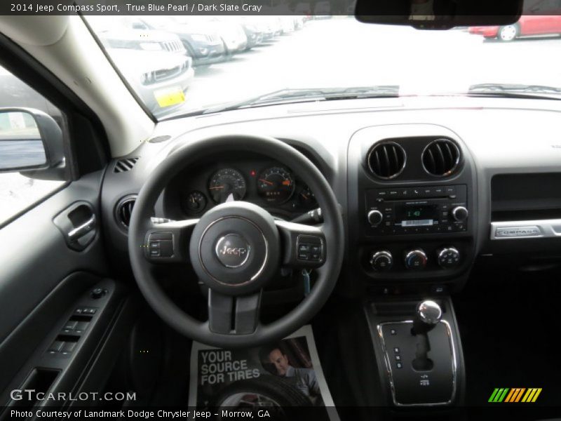 True Blue Pearl / Dark Slate Gray 2014 Jeep Compass Sport