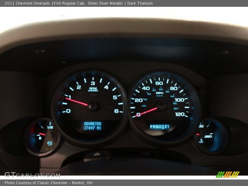 Sheer Silver Metallic / Dark Titanium 2011 Chevrolet Silverado 1500 Regular Cab