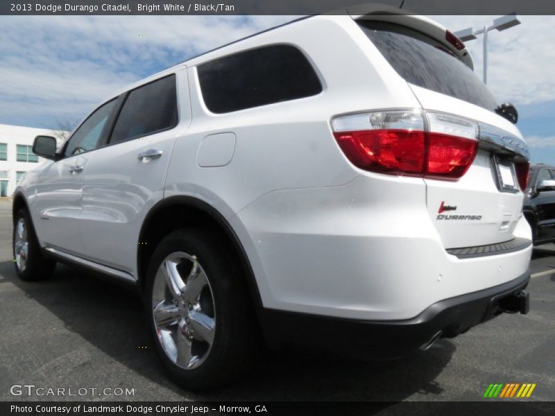 Bright White / Black/Tan 2013 Dodge Durango Citadel