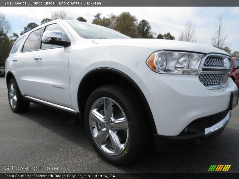 Bright White / Black/Tan 2013 Dodge Durango Citadel