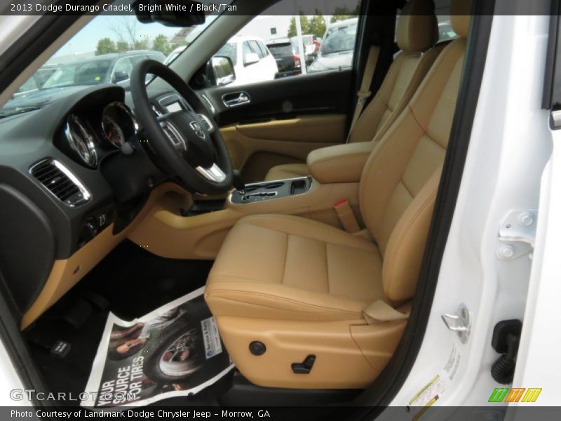 Bright White / Black/Tan 2013 Dodge Durango Citadel
